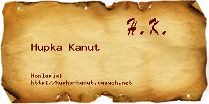 Hupka Kanut névjegykártya